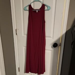 Zenana Outfitters Wine Sleeveless Maxi Dress